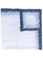 Faliero Sarti - Frayed Scarf - Women - Modal/virgin Wool - One Size, Blue, Modal/virgin Wool