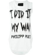 Philipp Plein Pretty Is Punk Tank Top, Women's, Size: M, White, Cotton