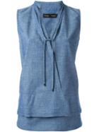 Proenza Schouler Chambray Tank Top, Women's, Size: 6, Blue, Cotton