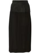Yves Saint Laurent Pre-owned Panel Pencil Skirt - Black