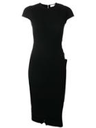 Victoria Beckham Curve Hem Fitted Dress - Black