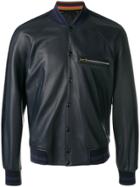 Paul Smith Button Bomber Jacket - Blue