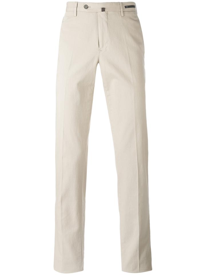 Pt01 Tailored Straight Fit Trousers - Nude & Neutrals