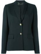 Versace Classic Blazer, Women's, Size: 40, Black, Spandex/elastane/rayon/wool
