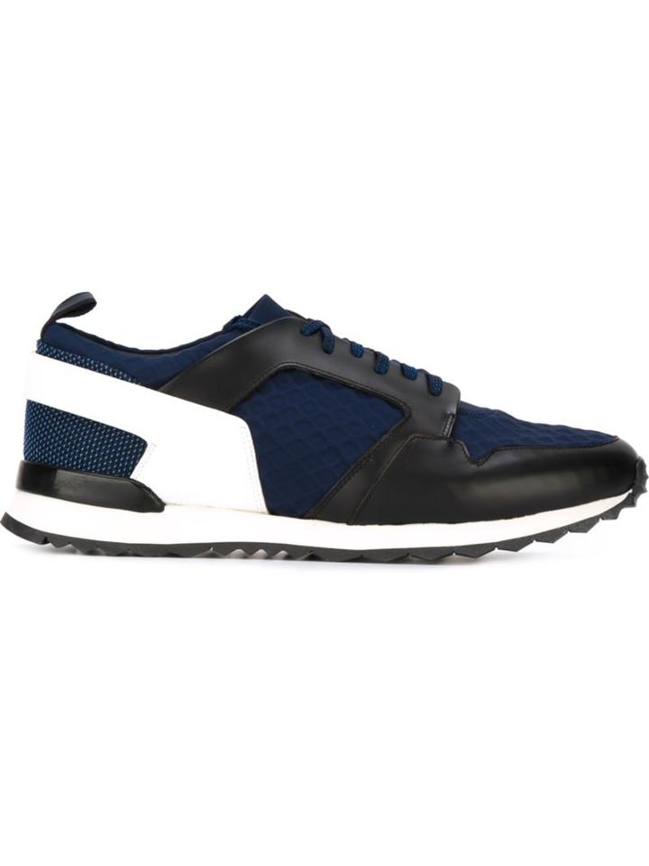Oamc Panelled Sneakers, Men's, Size: 8, Blue, Leather/neoprene/rubber