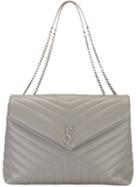 Saint Laurent - Monogram Envelope Shoulder Bag - Women - Leather - One Size, Women's, Grey, Leather