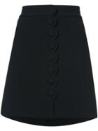 Chloé Crepe Buttoned Skirt - Black