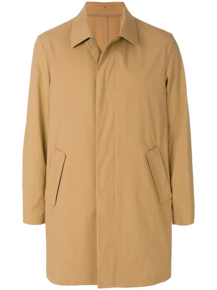 Paolo Pecora Single Breasted Coat - Nude & Neutrals