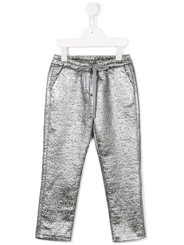 Simonetta Metallic (grey) Finish Trousers, Girl's, Size: 7 Yrs