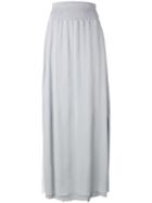 Lorena Antoniazzi Straight Maxi Skirt, Women's, Size: 44, Grey, Silk/cotton/spandex/elastane/polyester