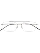 Dior Eyewear Silver Square Glasses - Metallic