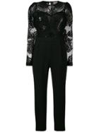Michael Michael Kors Sequin Embroidered Jumpsuit - Black