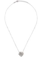 As29 18kt White Gold Roselia Flower Line Medium Diamond Necklace -