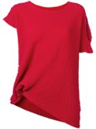 Issey Miyake Cauliflower - Shortsleeved Top - Women - Cotton/polyurethane - One Size, Red, Cotton/polyurethane