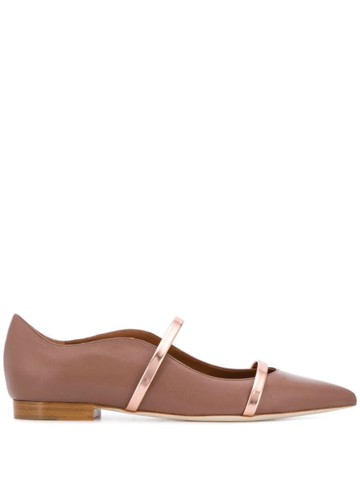 Malone Souliers Maureen Ballerina Flats - Brown