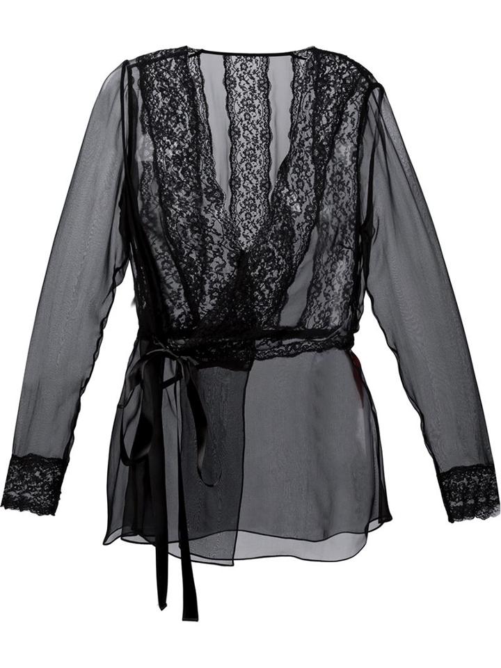 Dolce & Gabbana Sheer Wrap Blouse