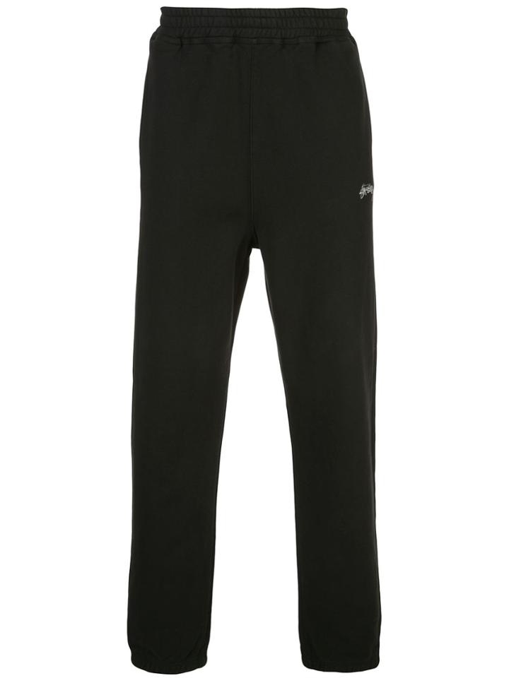 Stussy Logo-print Slim Track Pants - Black