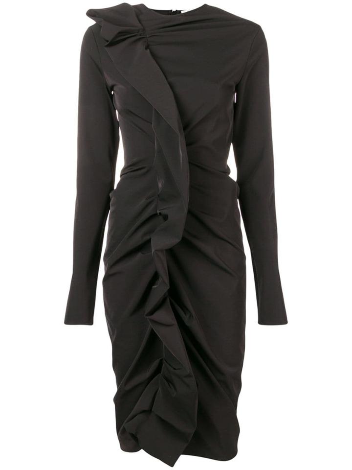 Maison Margiela Ruffled Fitted Dress - Black