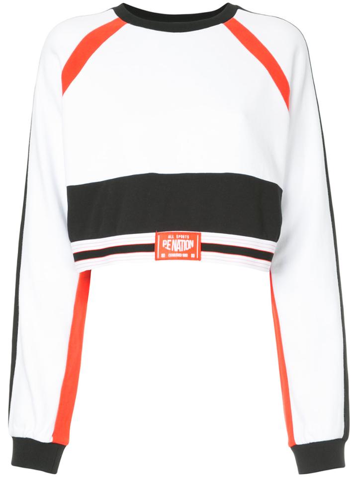 P.e Nation The Cannibal Cropped Sweat - White