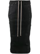 Rick Owens Drkshdw Fitted Drawstring Skirt - Black