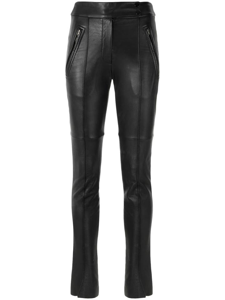 Gloria Coelho Skinny Trousers, Women's, Size: 36, Black, Leather