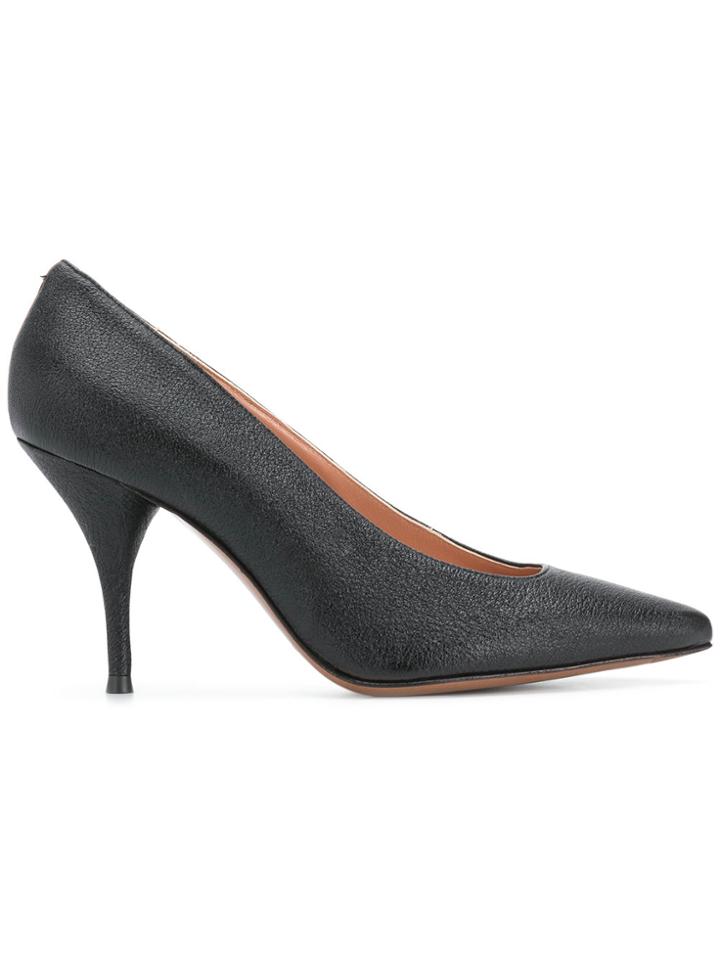 L'autre Chose Textured Pointed Pumps - Black