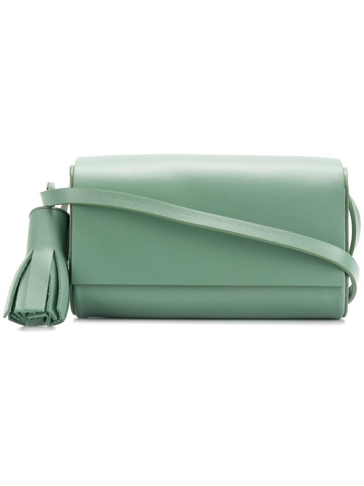 Building Block Chain Strap Clutch - Green