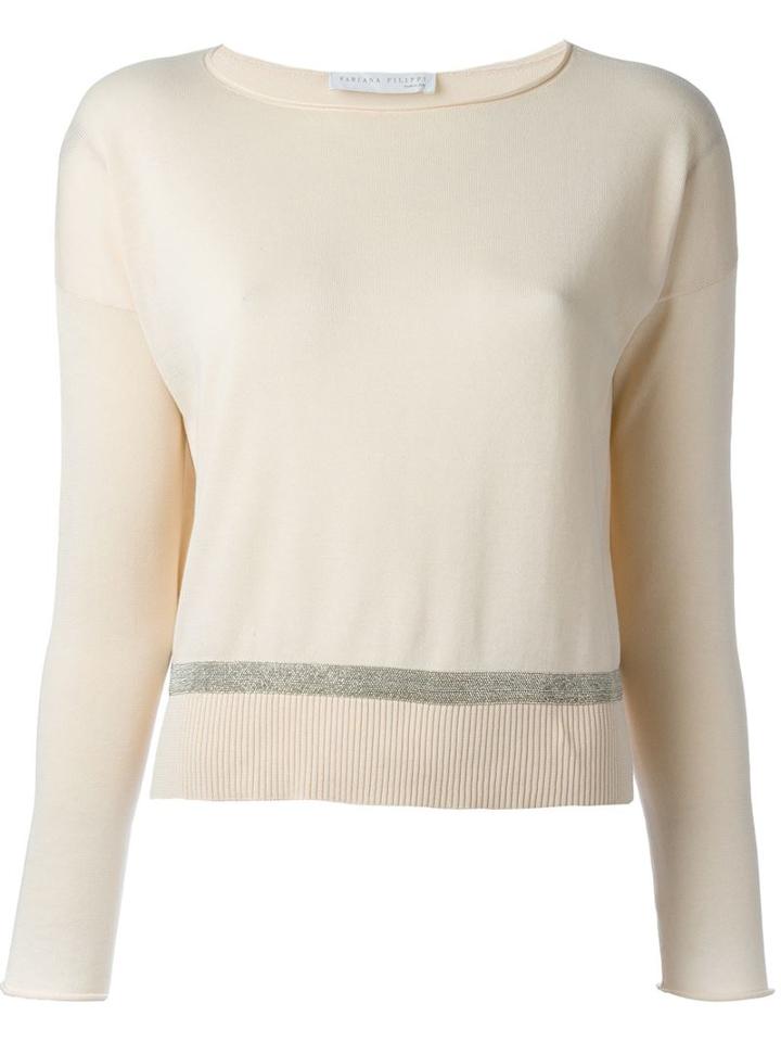 Fabiana Filippi Boat Neck Jumper, Women's, Size: 40, Pink/purple, Cotton