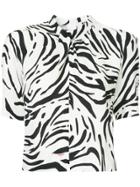Msgm Zebra Print Top - White