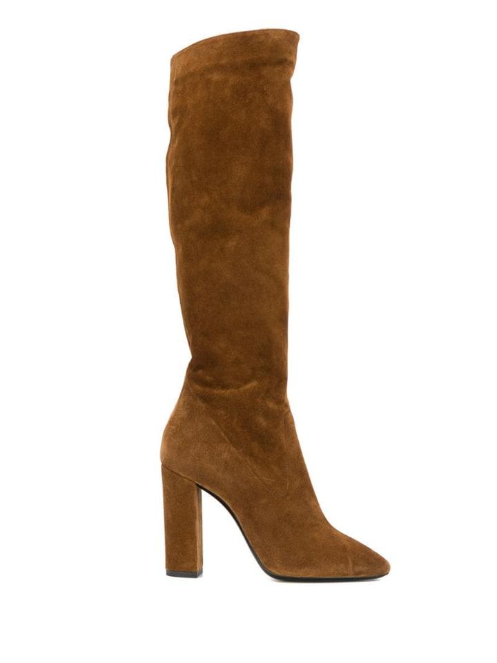 Saint Laurent Lou 105 Knee-length Boots - Neutrals