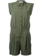 Blugirl Shirt Playsuit, Women's, Size: 44, Green, Polyester/spandex/elastane