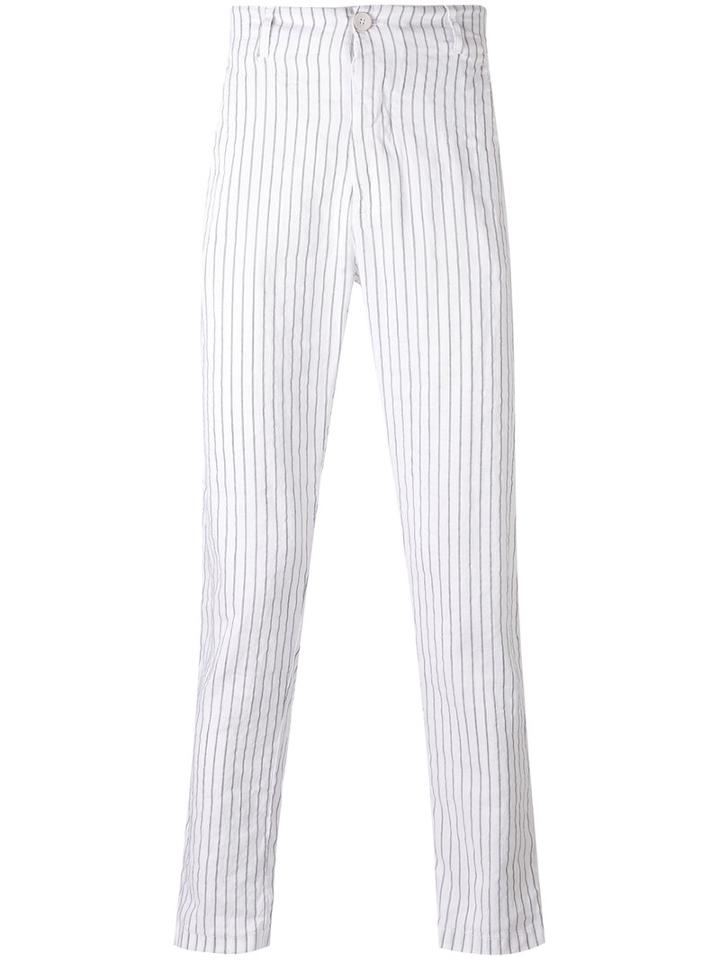 Transit - Striped Chinos - Men - Rayon/cotton - Xs, White, Rayon/cotton