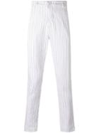 Transit - Striped Chinos - Men - Rayon/cotton - Xs, White, Rayon/cotton