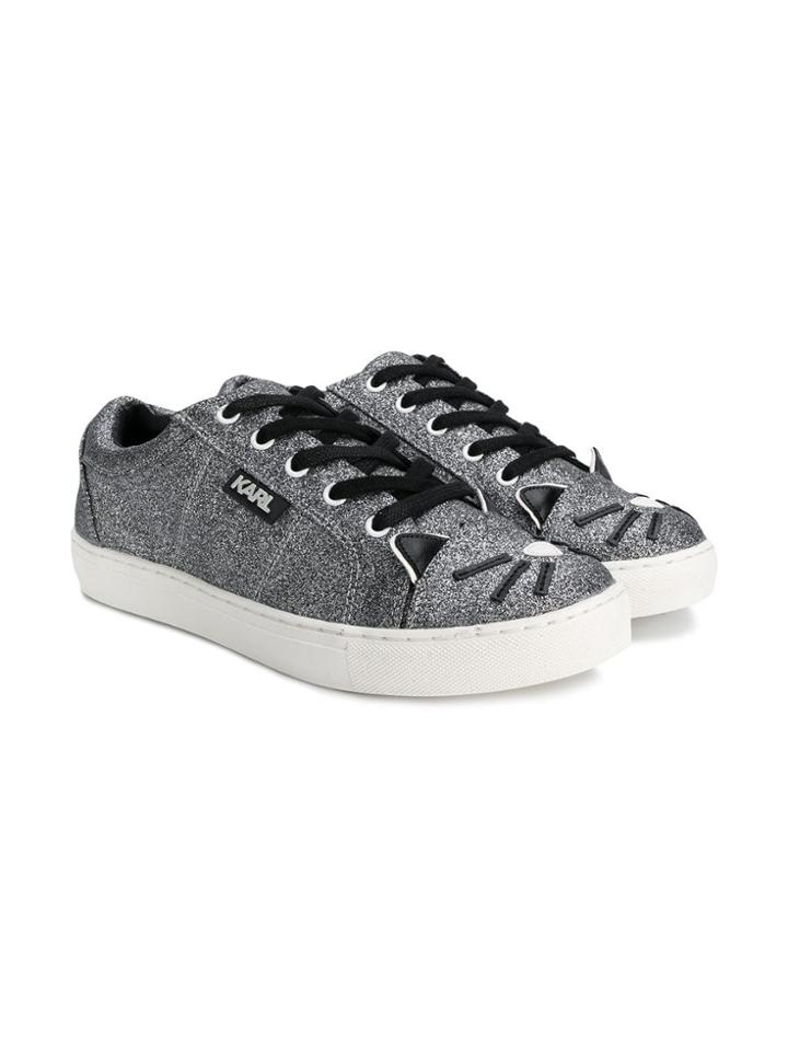 Karl Lagerfeld Kids Cat Toe Sneakers - Metallic
