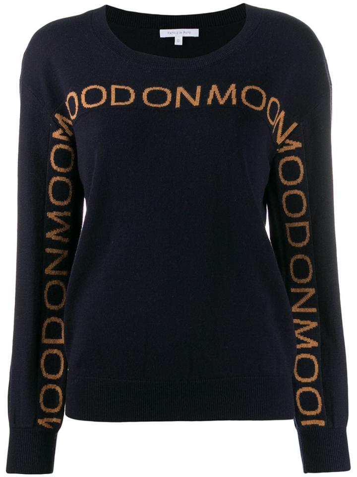 Patrizia Pepe Mood On Moon Crew Neck Sweater - Blue