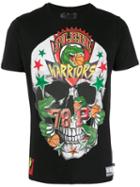 Plein Sport Crocodile And Skull Print T-shirt, Men's, Size: Medium, Black, Cotton/polyurethane/polyester