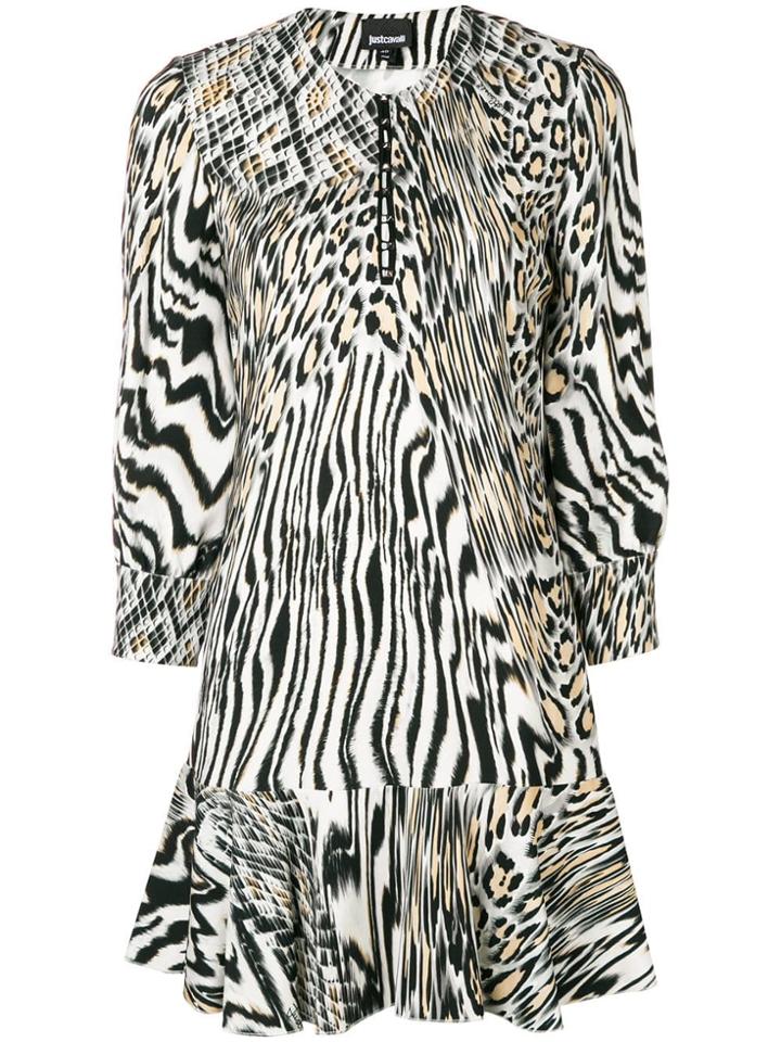 Just Cavalli Animal Print Dress - White