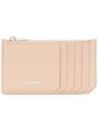 Saint Laurent Slp Zipfragm Grain - Nude & Neutrals