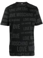 Love Moschino Logo Print Crew Neck T-shirt - Black