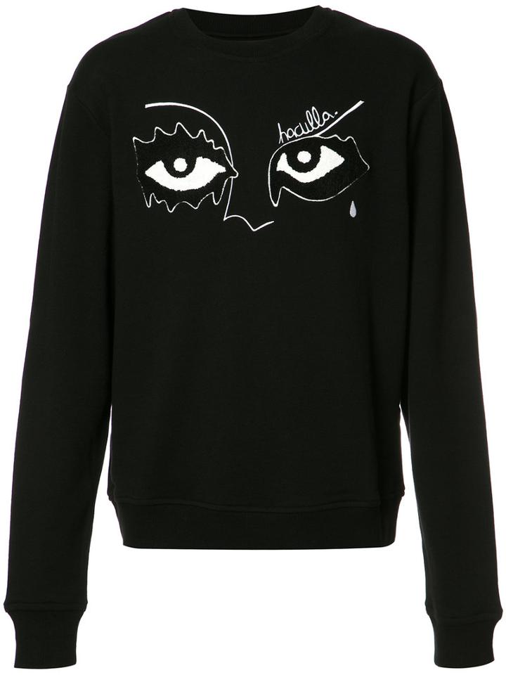Haculla Eyes Print Sweatshirt, Size: Xl, Black, Cotton