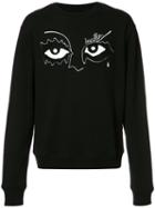 Haculla Eyes Print Sweatshirt, Size: Xl, Black, Cotton