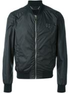 Philipp Plein Forever Bomber Jacket, Men's, Size: L, Black, Polyester