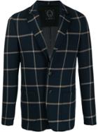 Tonello Check Fitted Blazer - Blue