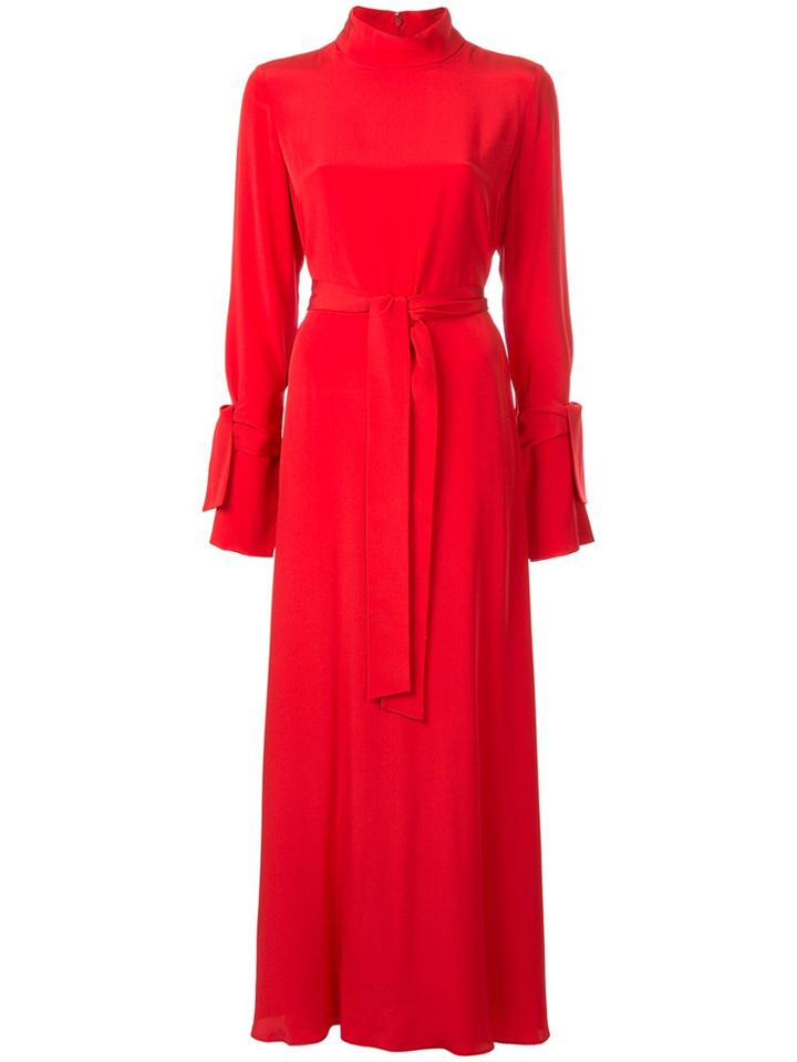 Layeur Long Empire Line Dress - Red