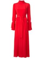 Layeur Long Empire Line Dress - Red