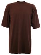 Rick Owens Oversized T-shirt, Men's, Size: Small, Brown, Cotton