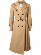Loveless Double-breasted Trench Coat - Brown