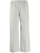 Ql2 Patterned Straight Trousers - White