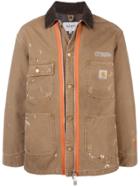 Heron Preston Splatter Effect Shirt Jacket - Brown