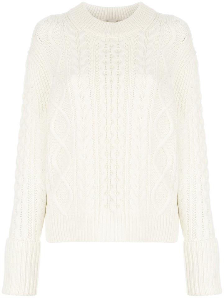 Michael Michael Kors Cable Knit Sweater - White